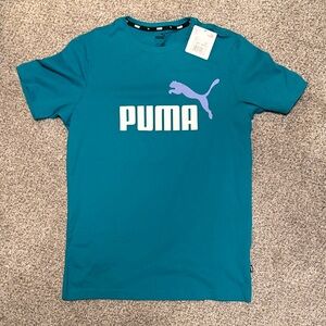 PUMA Deep Aqua Tee - Men’s Small NWT